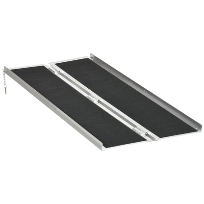 Foldable Portable Wheelchair Ramp, 5ft Knee Walker & Wheelchair Ramps Silver and Black at Gallery Canada