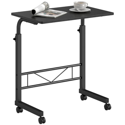Mobile Standing Desk, Adjustable Height, 23.5 Inch, Black Side Tables Black at Gallery Canada