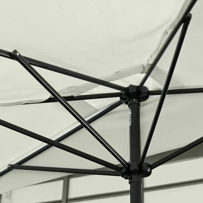 7.5ft Half Umbrella with Crank Handle, Top Vent, Cream Sun Umbrellas at Gallery Canada