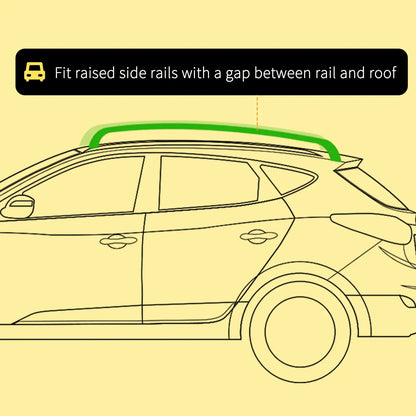 2pc Lockable Aluminum Roof Rack Cross Bars, Adjustable Luggage Carrier (53"), Silver Automotive at Gallery Canada