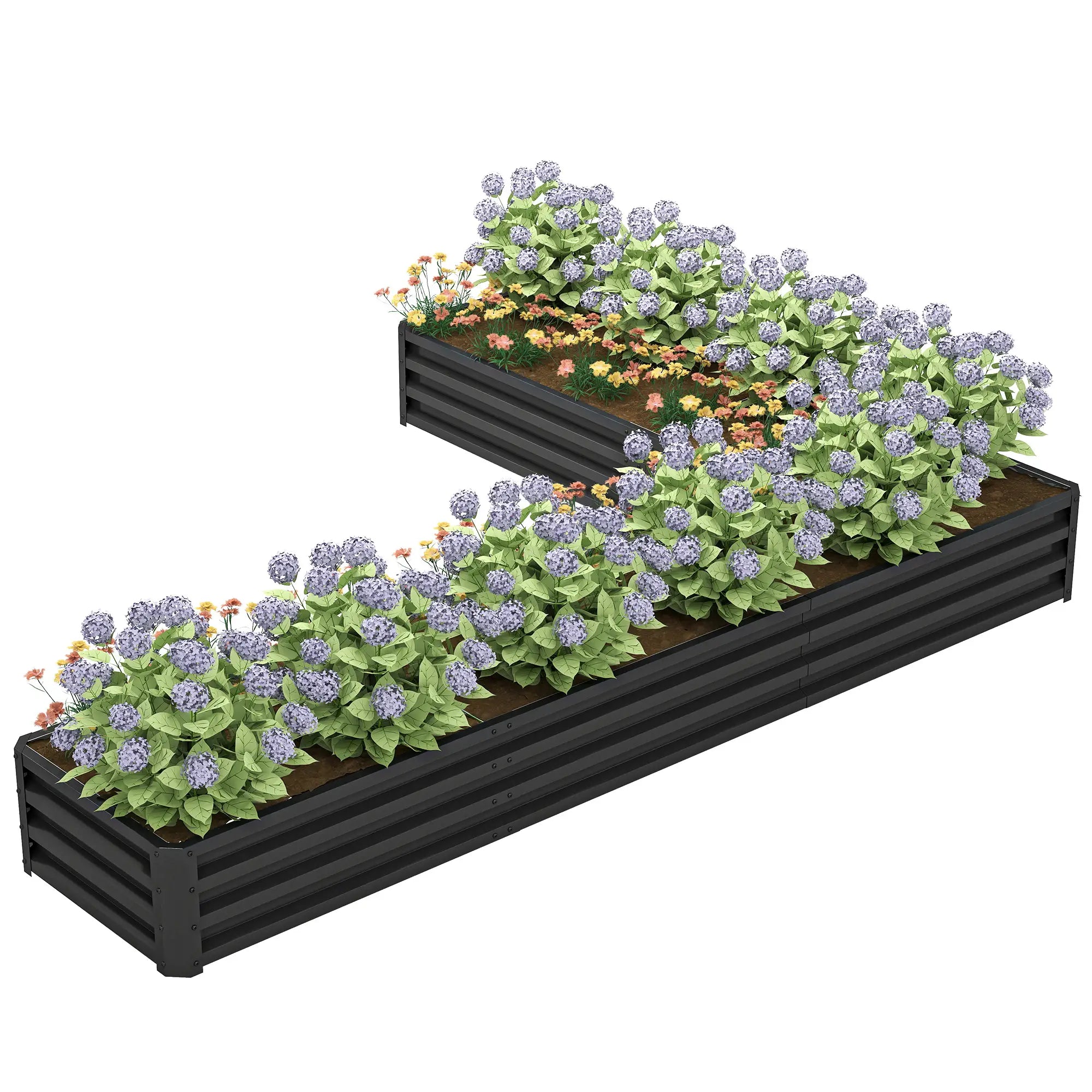 L-Shaped Raised Garden Bed, 82