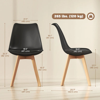 Modern Dining Table Chairs Set Of 6, Rubber Wood Kitchen Table Chairs Dining Chairs at Gallery Canada