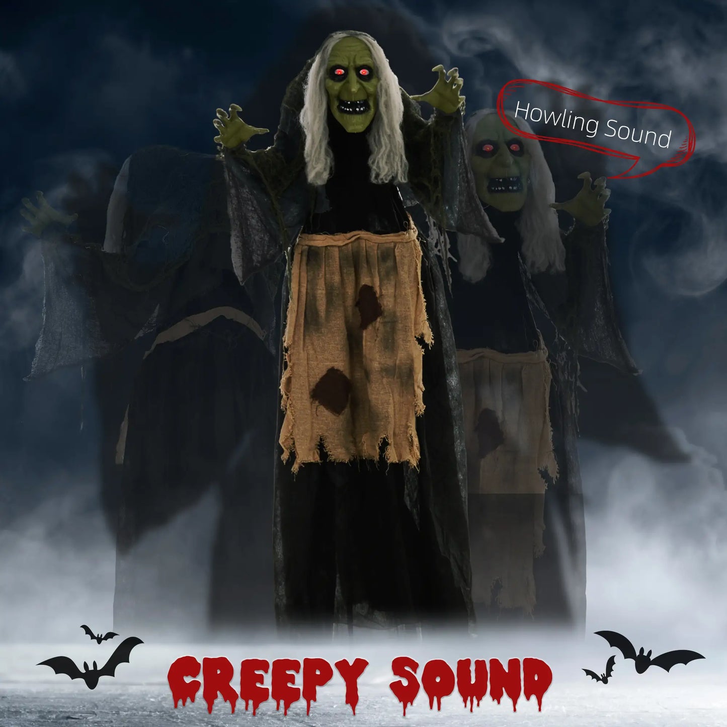 Witch Halloween Animatronic with Sound Activated Halloween Decorations at Gallery Canada
