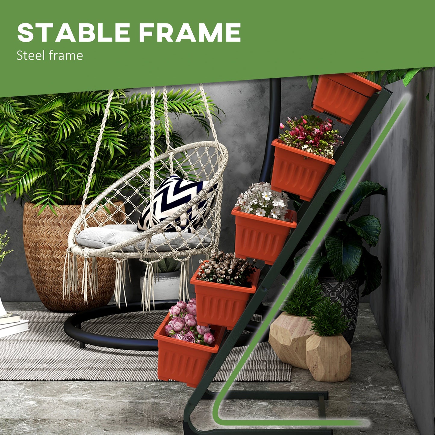 5-Tier Vertical Garden Planter, 5 Container Boxes, Outdoor Plant Stand, Red Plant Stands at Gallery Canada