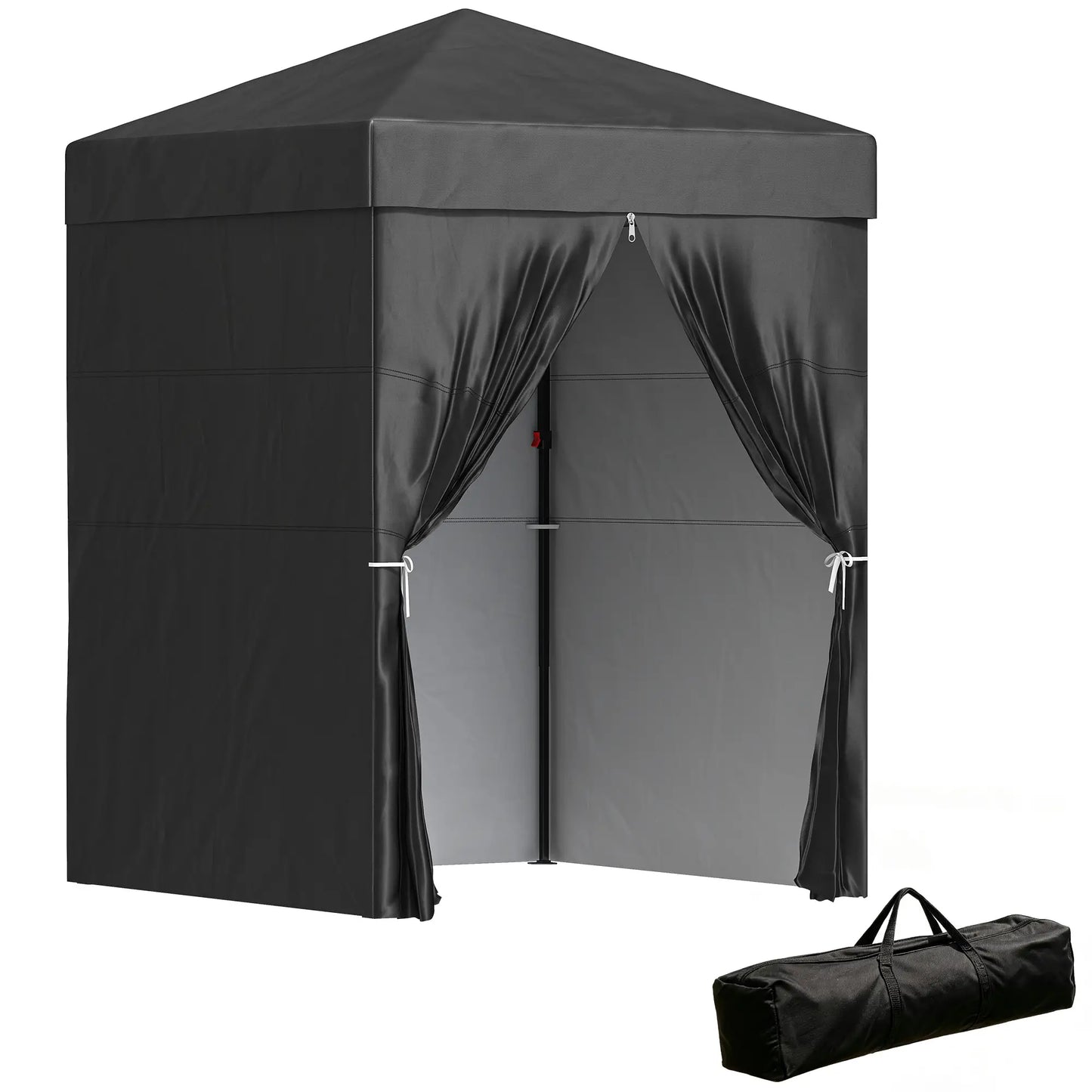 5 x 5 ft Compact Pop Up Canopy Tent, UPF 50+ Changing Room, Black Pop Up Canopies at Gallery Canada