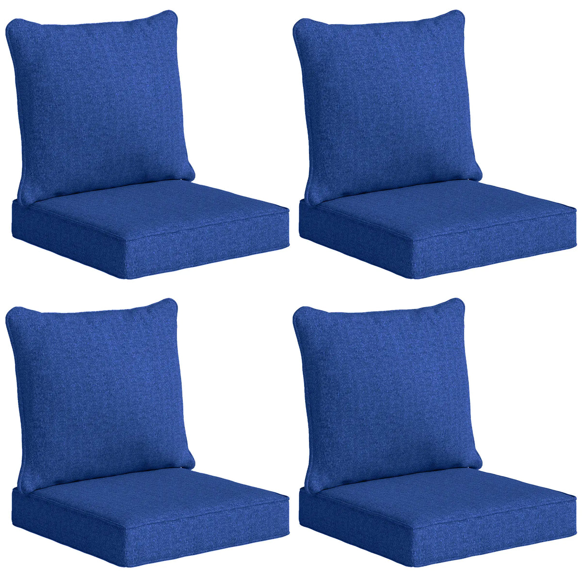 Outdoor Chair Cushions Set Of 4, 24" x 24", Navy Blue Patio Chair Cushions at Gallery Canada