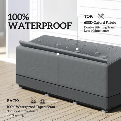Waterproof 3 Seater Sofa Cover, 75" x 28.3" x 29.9", Grey Patio Furniture Covers at Gallery Canada