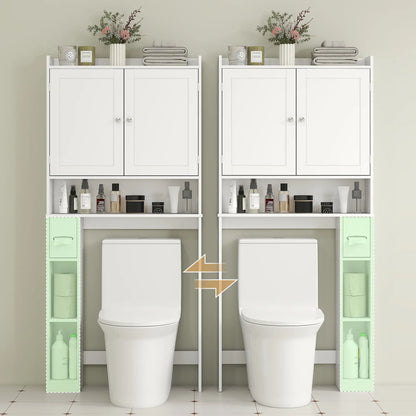 Over Toilet Storage Cabinet, 2 Doors, Toilet Paper Holder, White Bathroom Cabinets at Gallery Canada