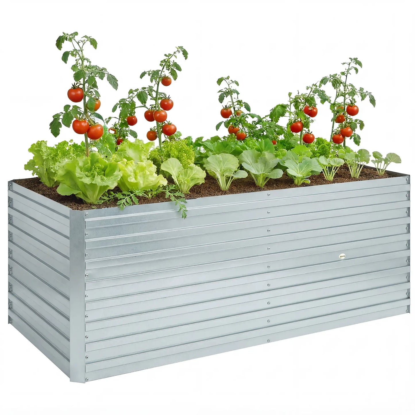 5' x 3' x 2' Raised Garden Bed, Galvanized Planter Box, Silver Galvanized Planter Boxes at Gallery Canada