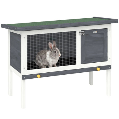 Clapier en bois pour lapin et cochon d'Inde avec toit en asphalte