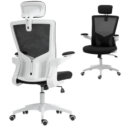 Ergonomic Office Chair, Swivel Desk Chair, Adjustable Lumbar Support, Headrest, Flip-Up Armrests, Black Task Chairs at Gallery Canada