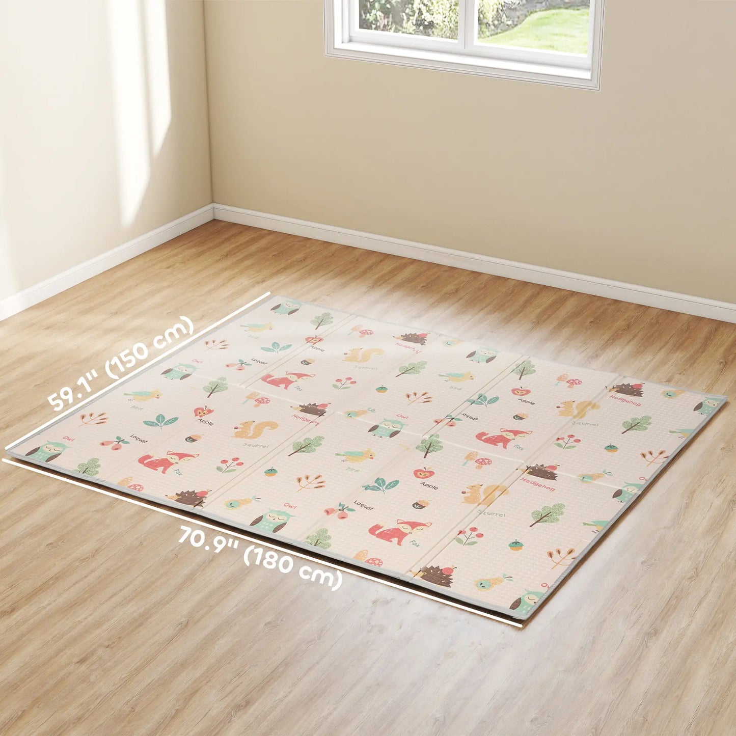 Foldable Baby Play Mat, Reversible Foam Crawling Mat, Toddler Nursery Kids Gym & Playmats at Gallery Canada