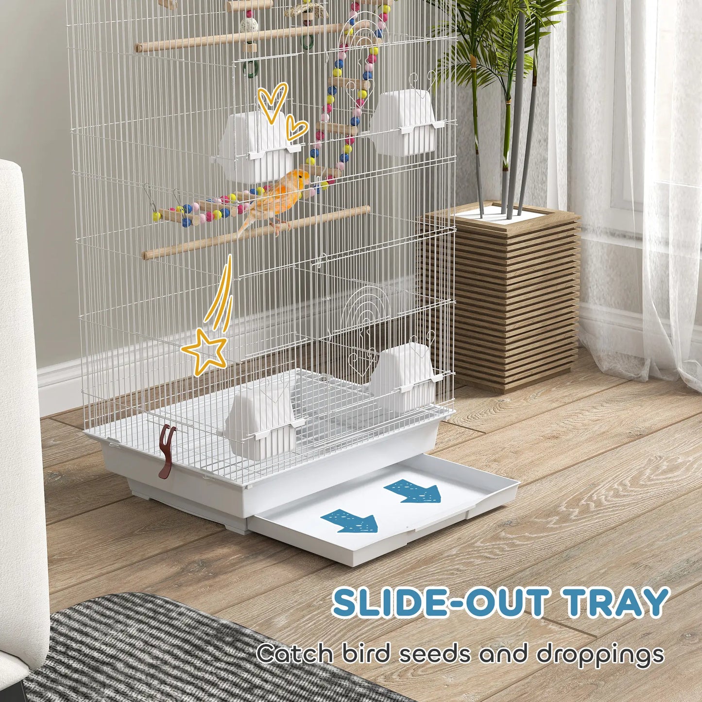 39" Bird Cage for Budgie, Cockatiel, Conure, Small Birds Bird Cages at Gallery Canada