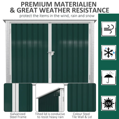 6x3 FT Outdoor Storage Shed, Double Door Trash Can Organizer, Green Sheds at Gallery Canada