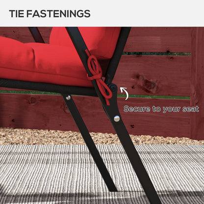 2-Piece Back Seat Cushion, Outdoor Patio Chair Cushions, Button Tufted, Red Patio Chair Cushions at Gallery Canada