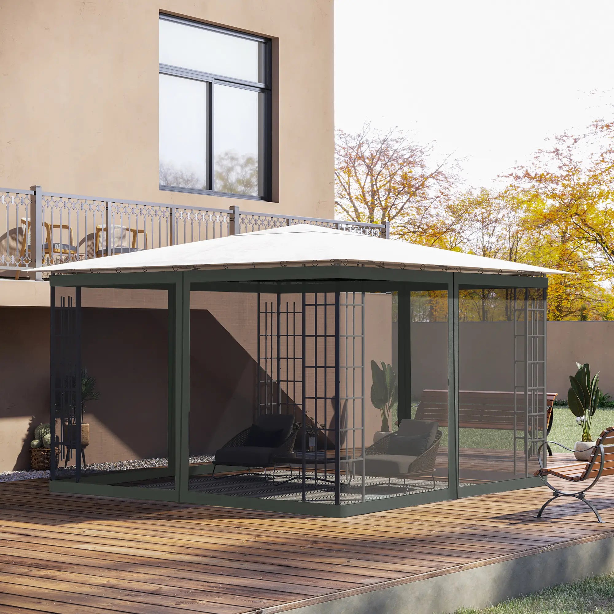 Replacement Mosquito Netting, 10' x 12', Black, Dark Grey Gazebos at Gallery Canada