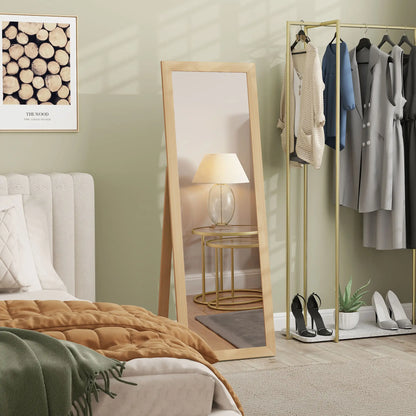 58" x 20" Floor Standing Mirror, Full Body, Oak Full Length Mirrors at Gallery Canada