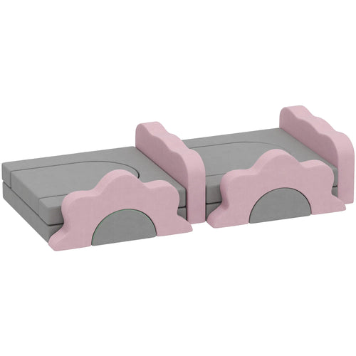 12-Piece Climbing Toys for Toddlers, Indoor Play Set, Grey