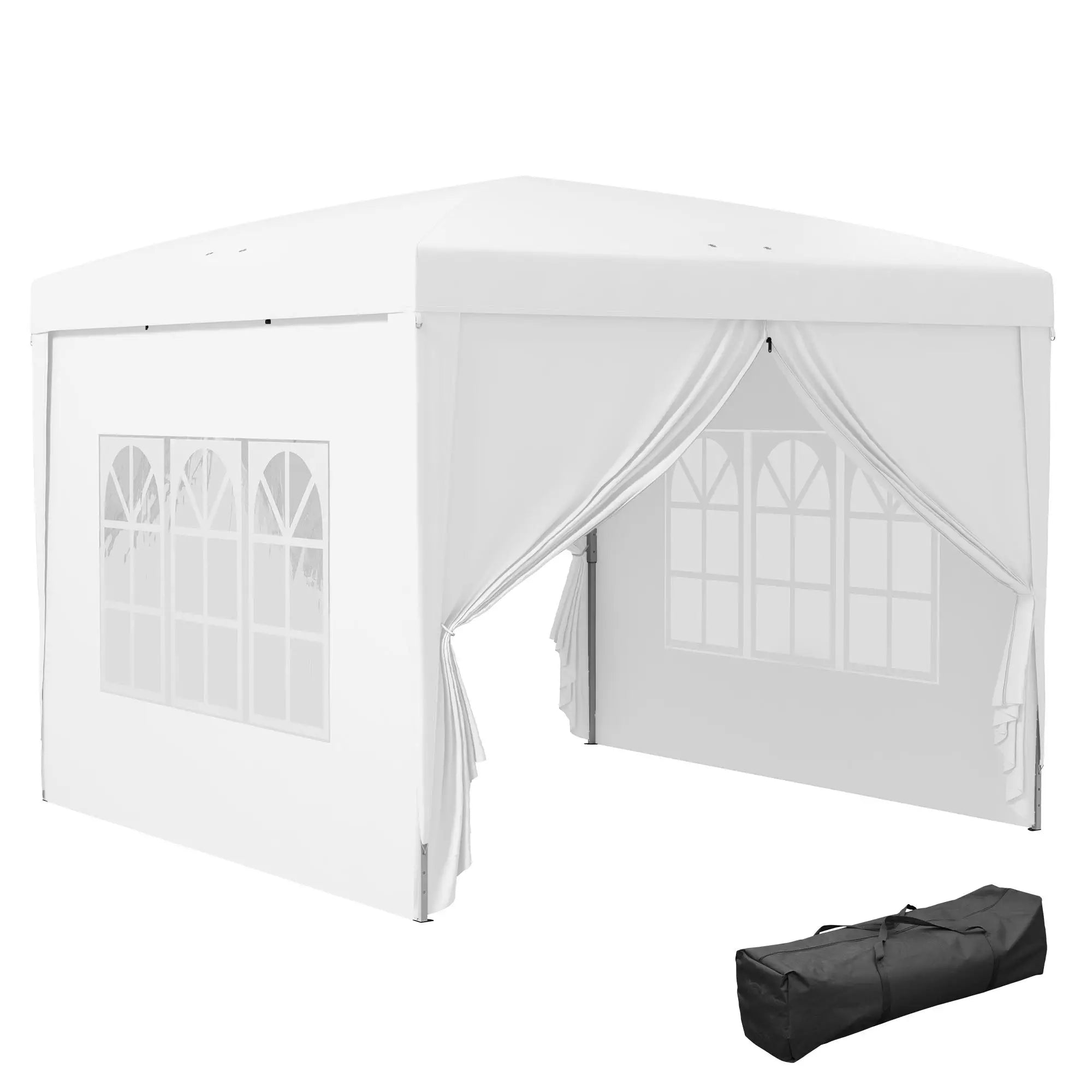 10'x10' White Outdoor Pop Up Party Tent Wedding Gazebo Canopy, White Pop Up Canopies at Gallery Canada