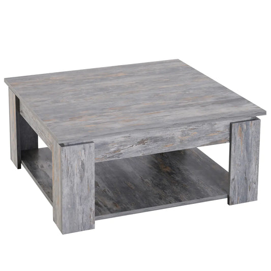 Modern Coffee Table with Storage, Square, Living Room, Grey Coffee Tables Wood Grain at Gallery Canada