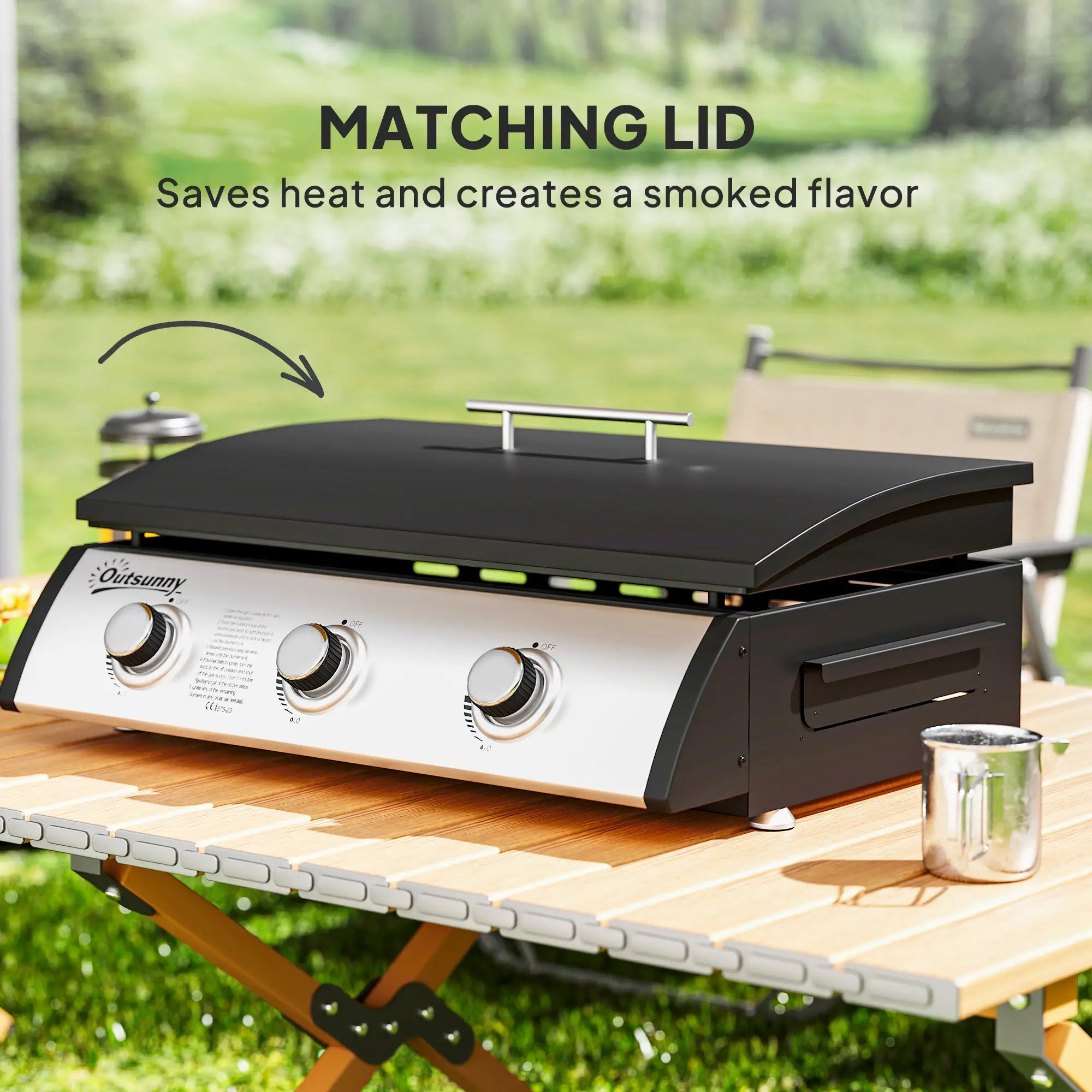 Propane Gas Grill, 3 Burners 8530 BTU, Black Propane Gas Grills at Gallery Canada