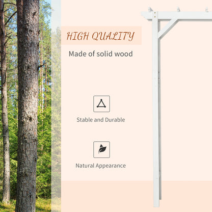 85" Wooden Garden Arbour, Outdoor Arch Trellis for Vines, White Garden Arches at Gallery Canada