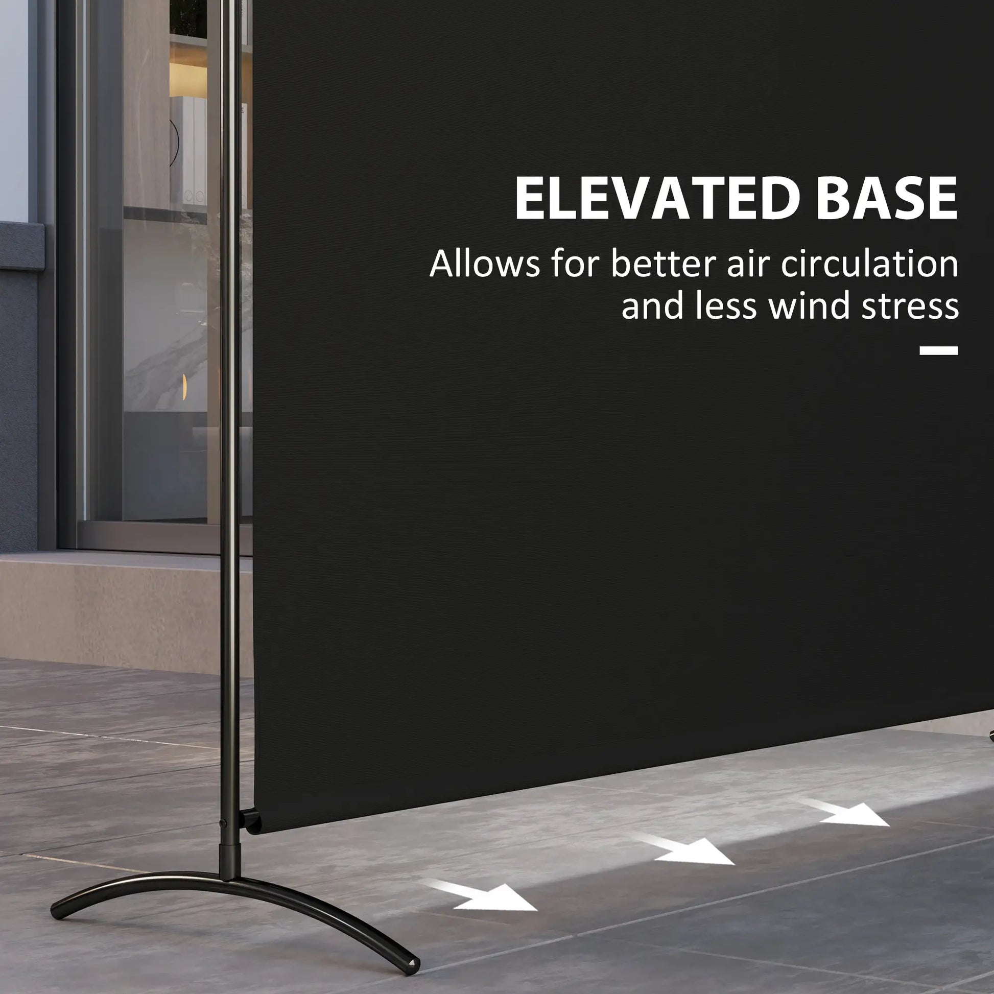 Single Panel Room Divider, UV30+ Privacy Screen, Indoor Outdoor, Black Side Awnings at Gallery Canada