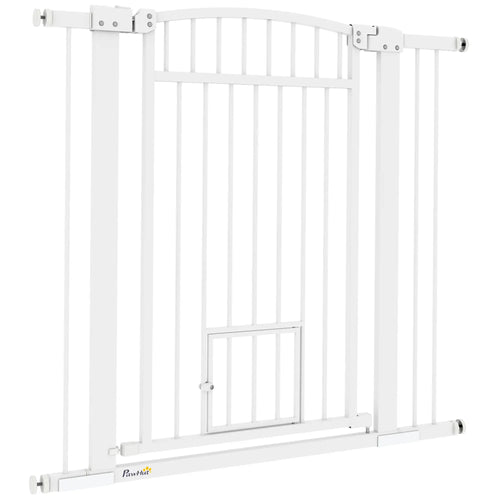 30-41 Inch Extra Wide Pet Gate, 37 Inch H, Small Door, Extension Kit