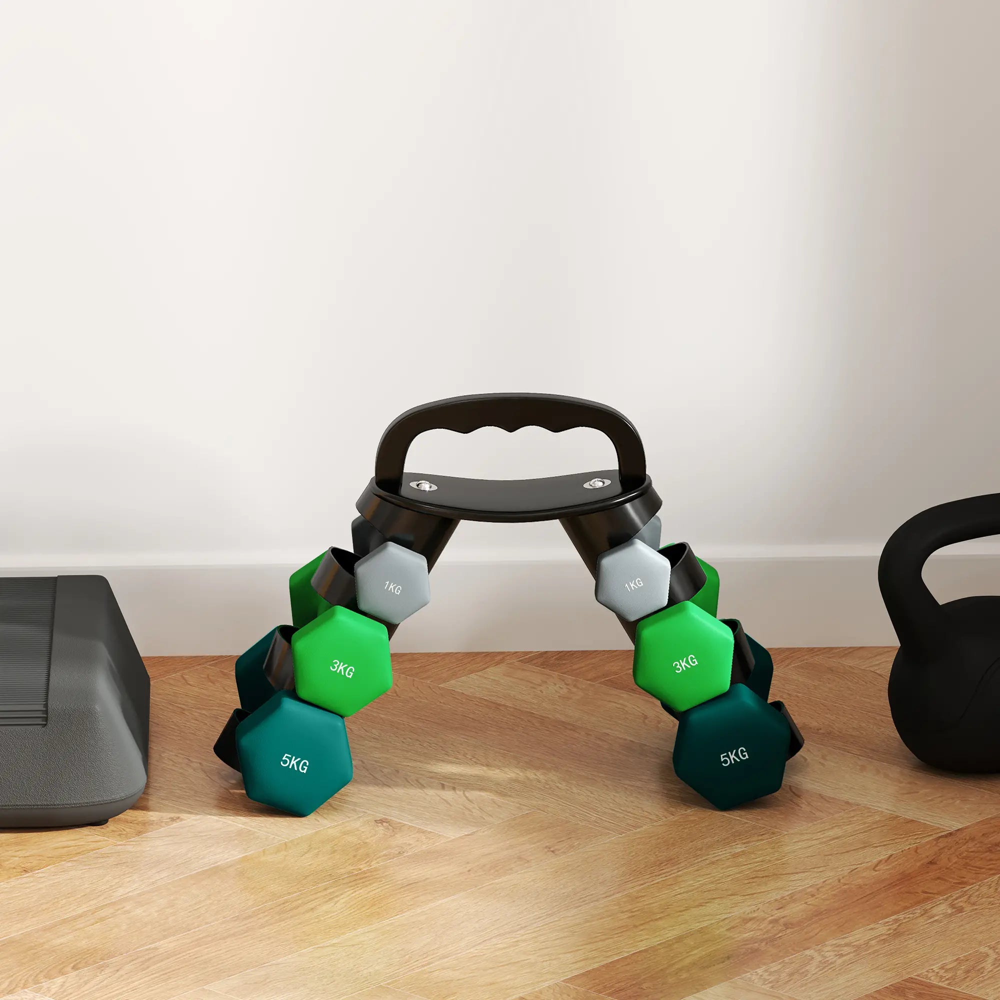 40 LBS Hex Dumbbell Set, Adjustable, Home Gym, Green Dumbbells & Barbells at Gallery Canada