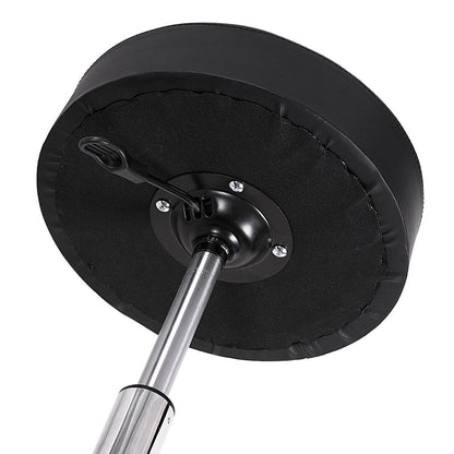 Adjustable Round Leather Swivel Bar Stool, Black
