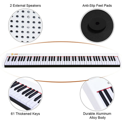 BX-II 88-key Portable Digital Piano with MP3, White Pianos & Keyboards at Gallery Canada