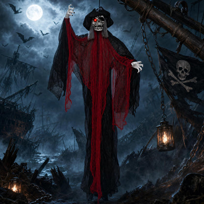 9.4 Ft Animated Hanging Undead Pirate Halloween Decoration