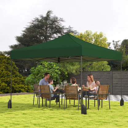 9.5 x 9.5 Feet Pop Up Canopy Tent, Adjustable Height, Green Canopies at Gallery Canada