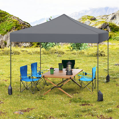 9.5 x 9.5 Feet Pop Up Canopy Tent, Adjustable Height, Gray Canopies at Gallery Canada