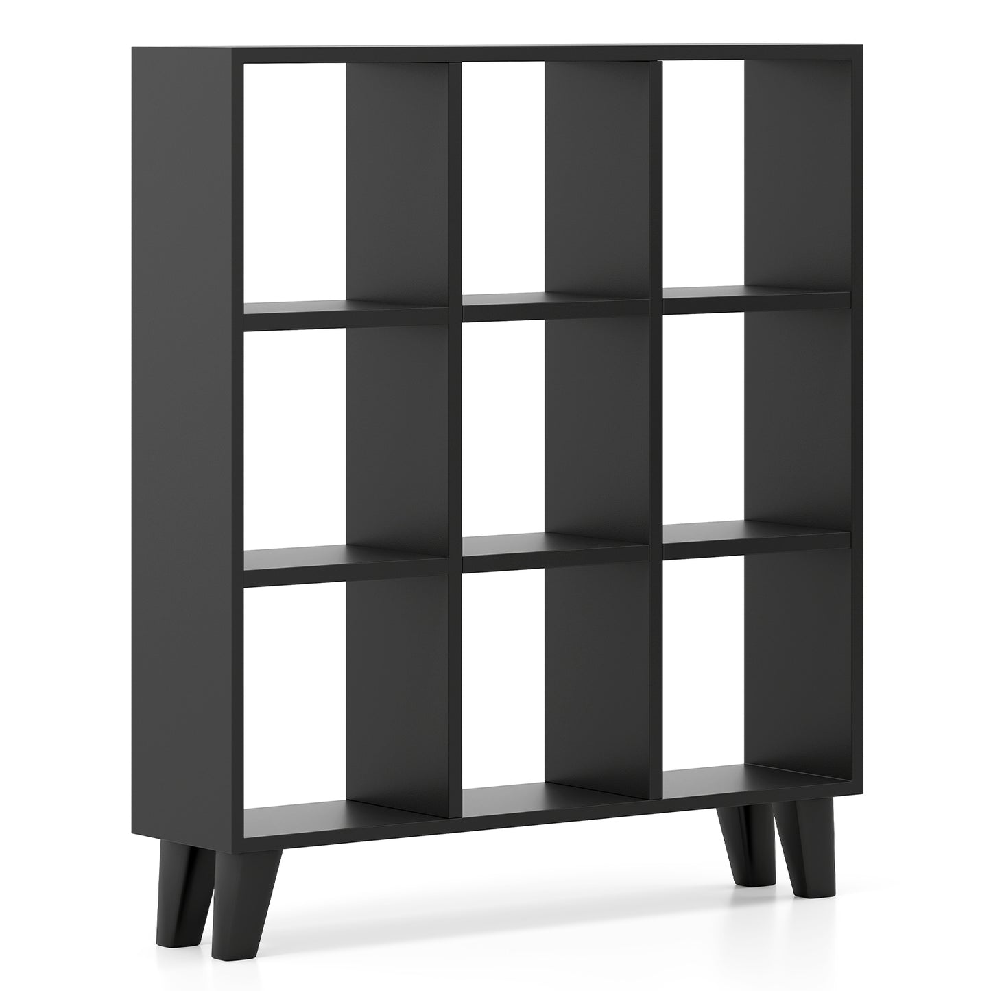 9-Cube Bookcase, 6 Removable Shelves, Black Bookcases at Gallery Canada