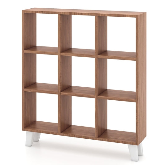9-Cube Bookcase, 6 Removable Shelves, Brown Bookcases Brown at Gallery Canada