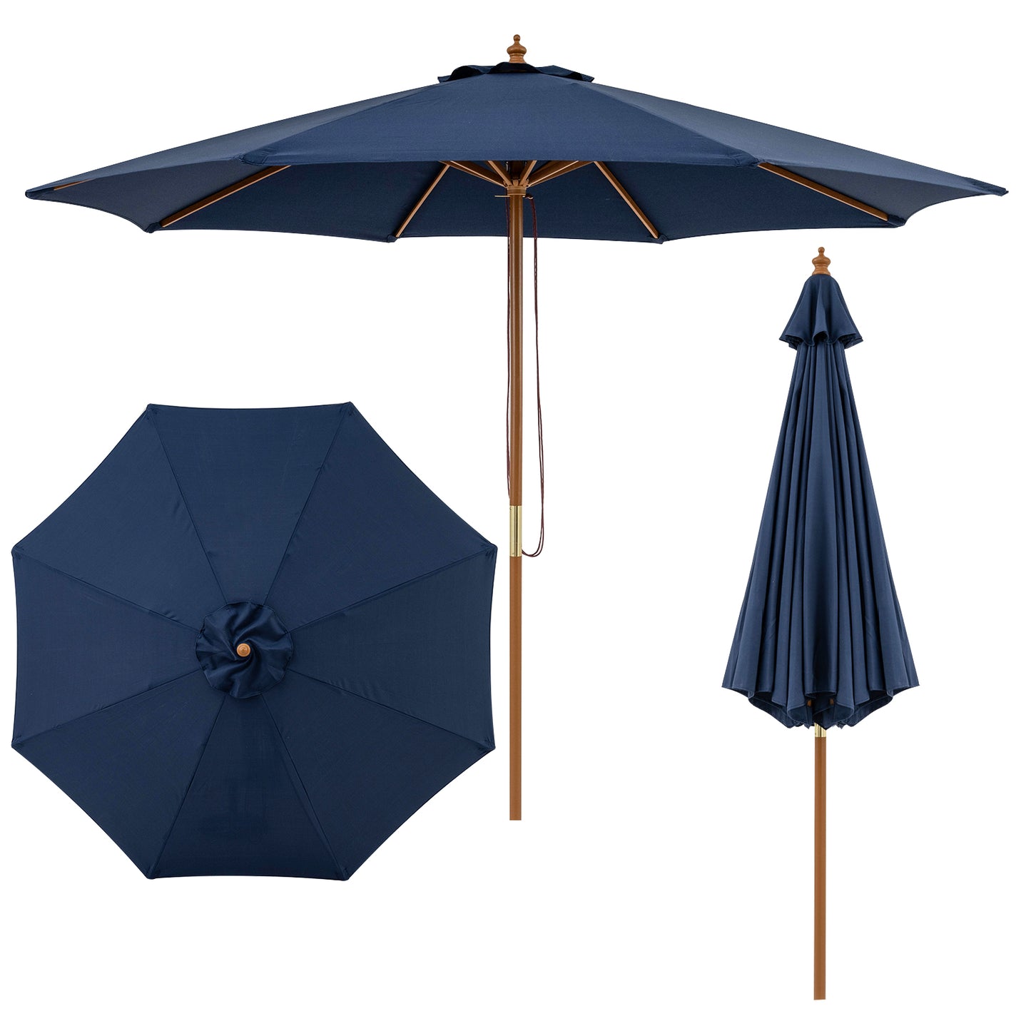 9 FT Patio Umbrella, Outdoor Table Umbrella, Navy Outdoor Umbrellas at Gallery Canada
