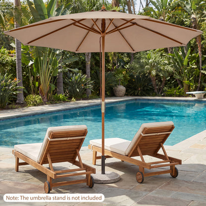 9 Ft Patio Umbrella, Outdoor Market Umbrella With 8 Bamboo Ribs, Brown Outdoor Umbrellas at Gallery Canada