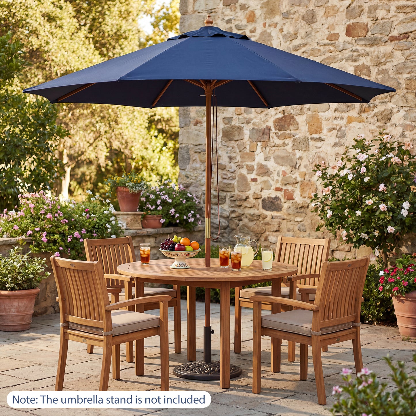 9 FT Patio Umbrella, Outdoor Table Umbrella, Navy Outdoor Umbrellas at Gallery Canada