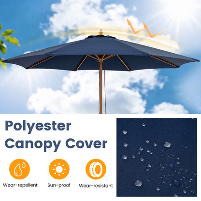 9 FT Patio Umbrella, Outdoor Table Umbrella, Navy Outdoor Umbrellas at Gallery Canada