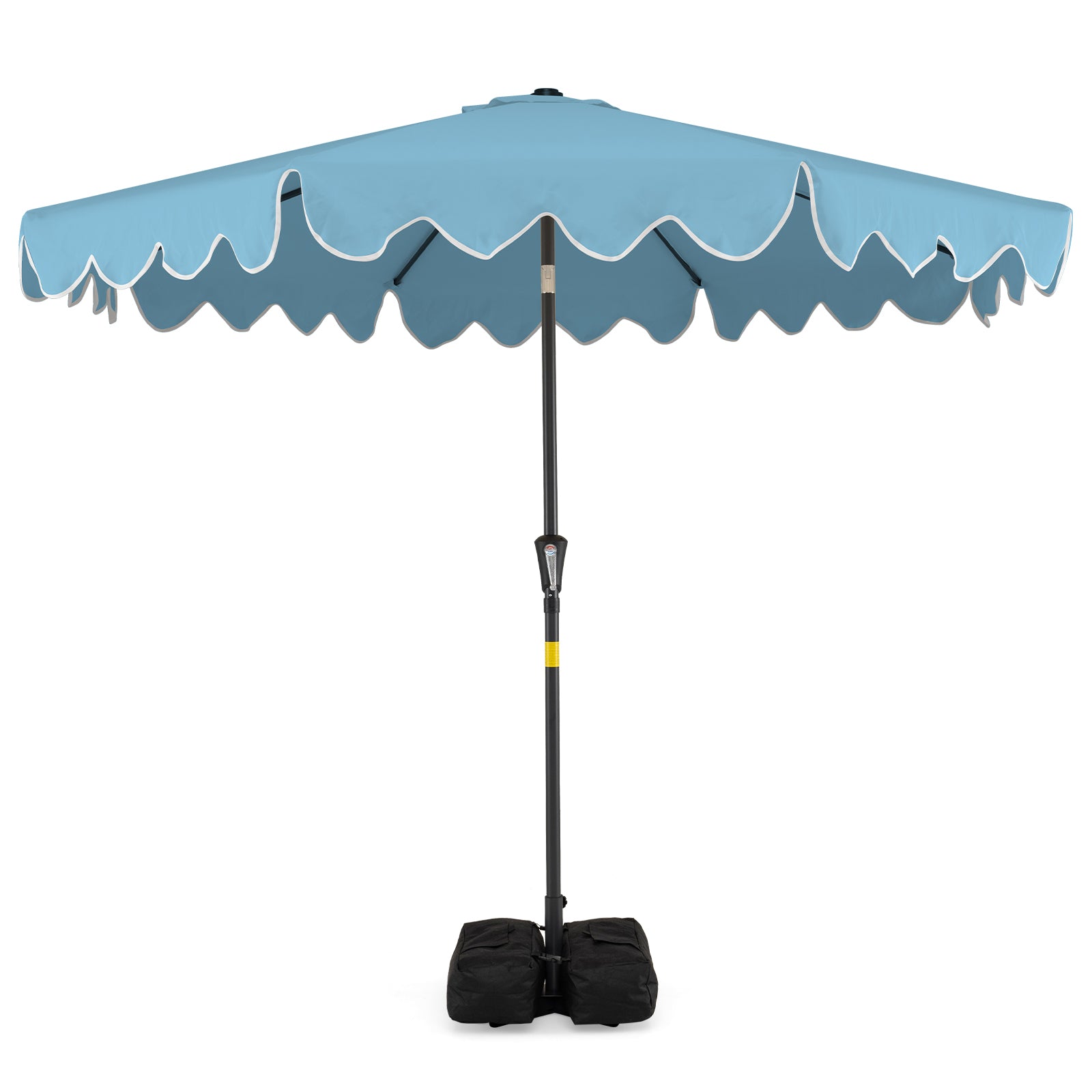 9 Feet Patio Umbrella, Weighted Base With Sandbags, Turquoise Outdoor Umbrellas Turquoise at Gallery Canada
