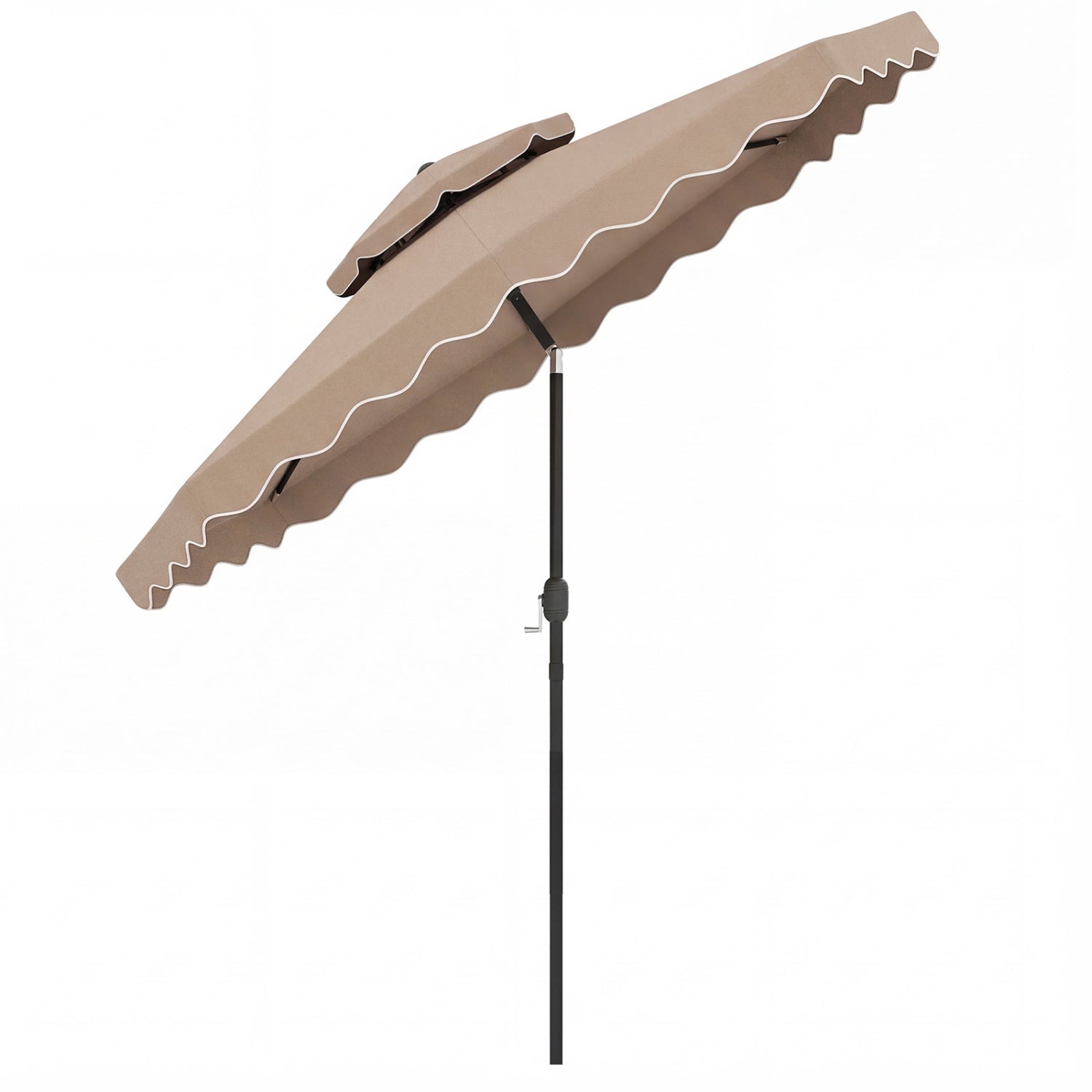 9 Feet Patio Umbrella, Push Button Tilt, Crank, Coffee Outdoor Umbrellas at Gallery Canada