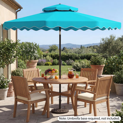 9 Feet Patio Umbrella, Push Button Tilt And Crank, Turquoise Outdoor Umbrellas at Gallery Canada