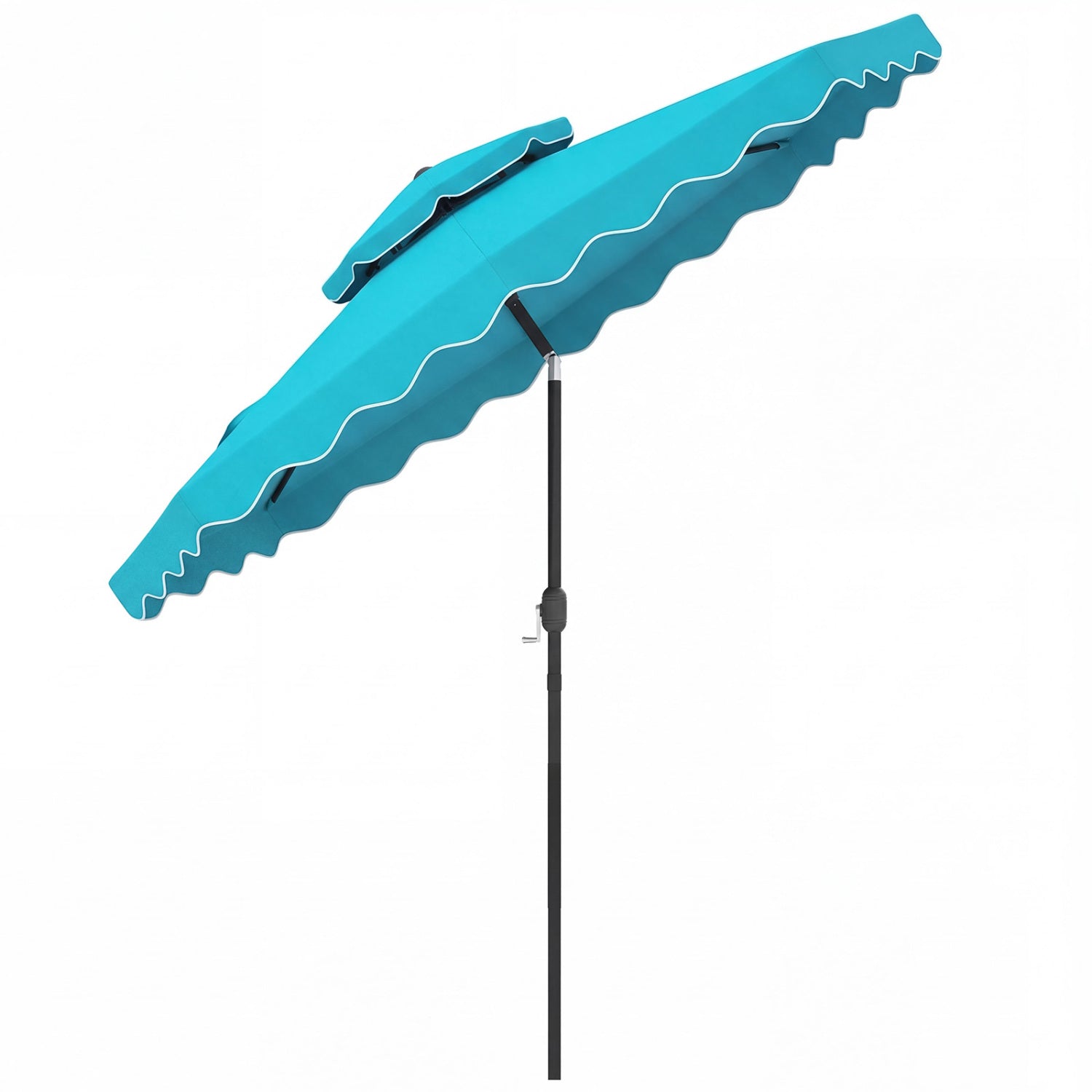 9 Feet Patio Umbrella, Push Button Tilt And Crank, Turquoise Outdoor Umbrellas at Gallery Canada