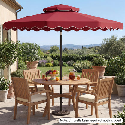 9 Feet Patio Umbrella, Push Button Tilt, Crank, Wine Outdoor Umbrellas at Gallery Canada