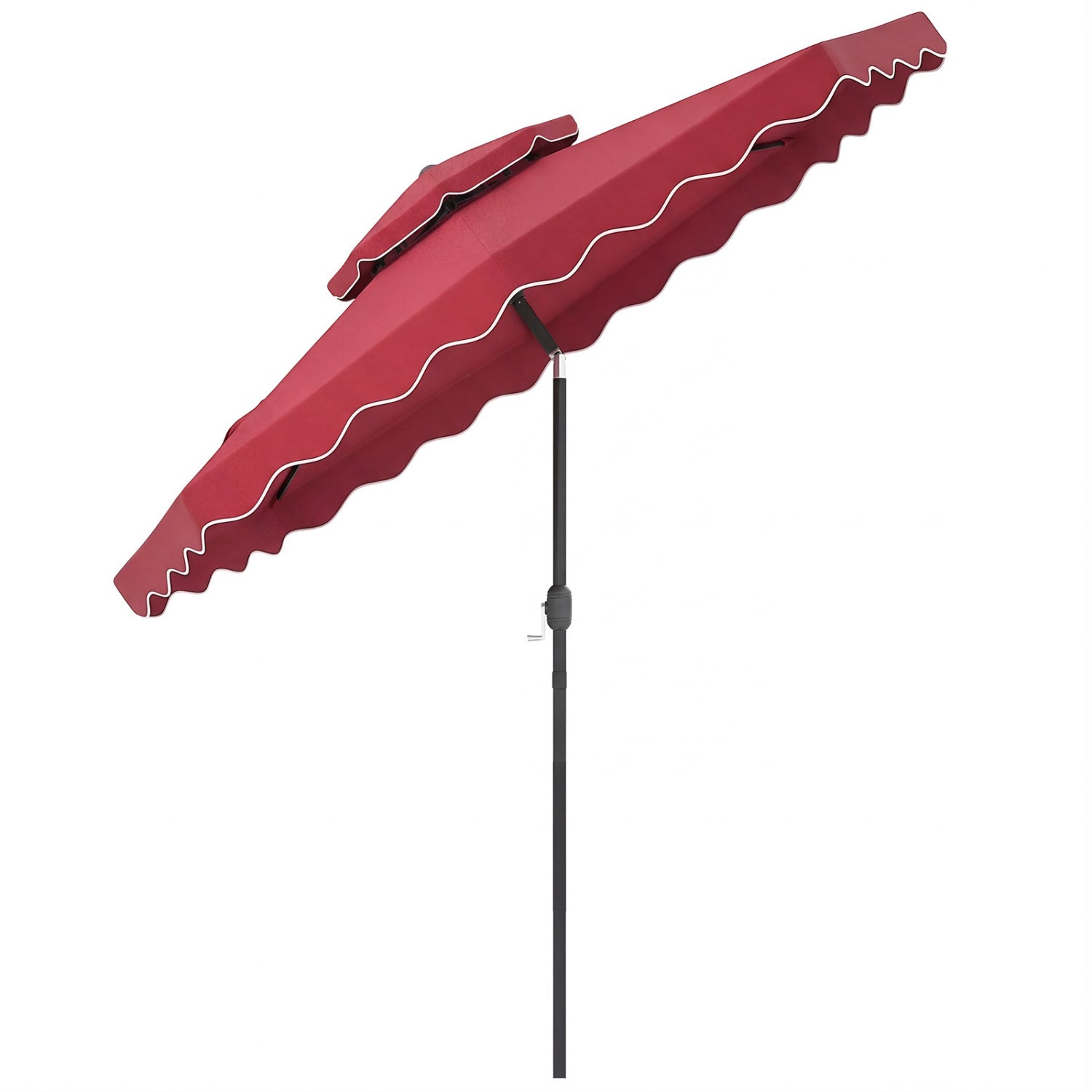 9 Feet Patio Umbrella, Push Button Tilt, Crank, Wine Outdoor Umbrellas at Gallery Canada