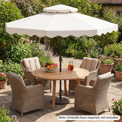 9 Ft Patio Umbrella With Push Button Tilt, Beige Outdoor Umbrellas at Gallery Canada