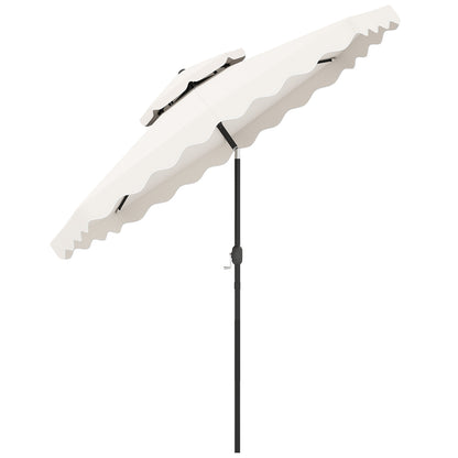 9 Ft Patio Umbrella With Push Button Tilt, Beige Outdoor Umbrellas at Gallery Canada