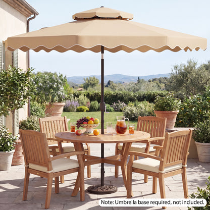 9 Ft Patio Umbrella With Push Button Tilt, Beige Outdoor Umbrellas at Gallery Canada