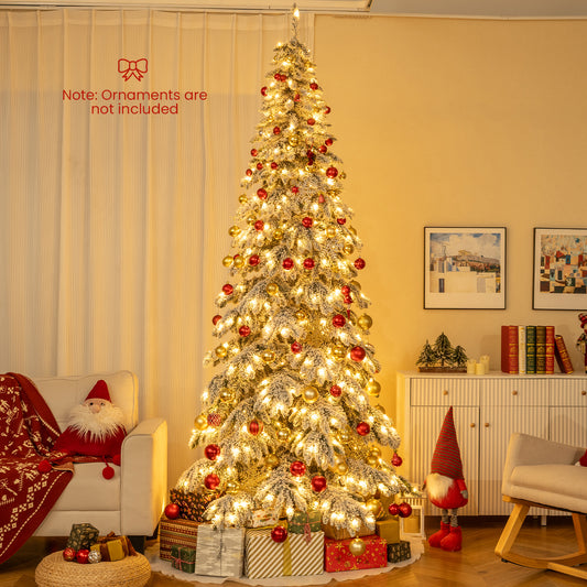 9 Feet Pre-Lit Artificial Xmas Tree Hinged Xmas Tree with Quick Power Connectors Christmas Tree Options at Gallery Canada